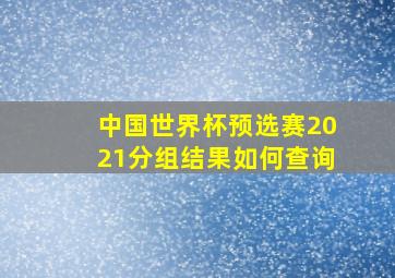 中国世界杯预选赛2021分组结果如何查询