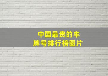 中国最贵的车牌号排行榜图片