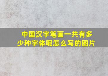 中国汉字笔画一共有多少种字体呢怎么写的图片