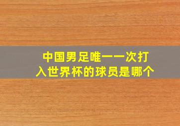 中国男足唯一一次打入世界杯的球员是哪个