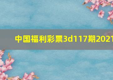 中国福利彩票3d117期2021