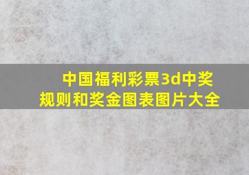 中国福利彩票3d中奖规则和奖金图表图片大全