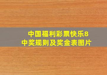 中国福利彩票快乐8中奖规则及奖金表图片