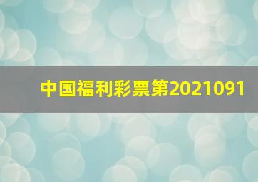 中国福利彩票第2021091