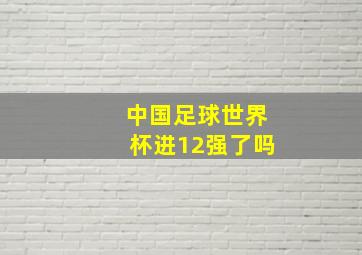 中国足球世界杯进12强了吗