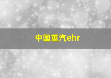 中国重汽ehr