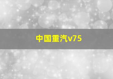 中国重汽v75