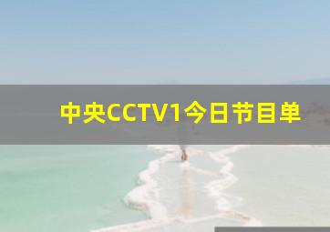 中央CCTV1今日节目单