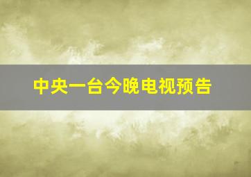 中央一台今晚电视预告