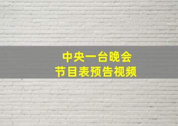 中央一台晚会节目表预告视频