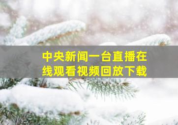 中央新闻一台直播在线观看视频回放下载