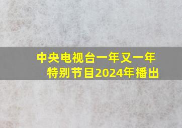 中央电视台一年又一年特别节目2024年播出