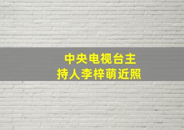 中央电视台主持人李梓萌近照