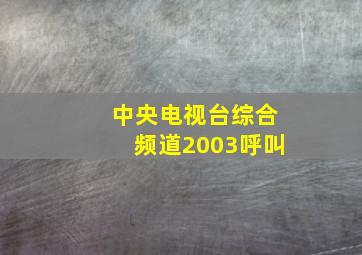 中央电视台综合频道2003呼叫