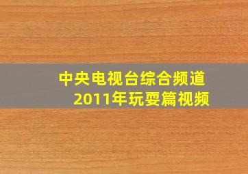 中央电视台综合频道2011年玩耍篇视频