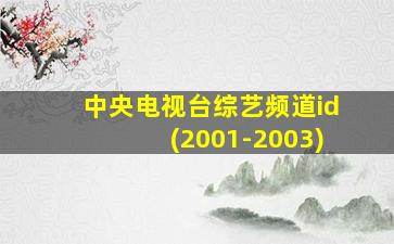 中央电视台综艺频道id(2001-2003)