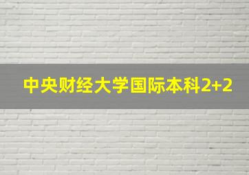 中央财经大学国际本科2+2