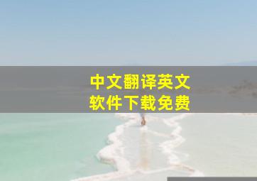 中文翻译英文软件下载免费