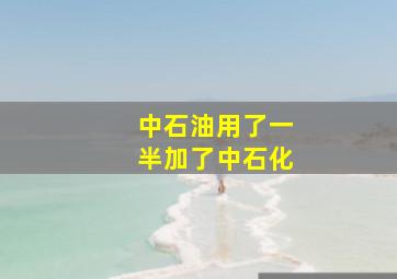 中石油用了一半加了中石化