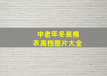 中老年冬装棉衣高档图片大全