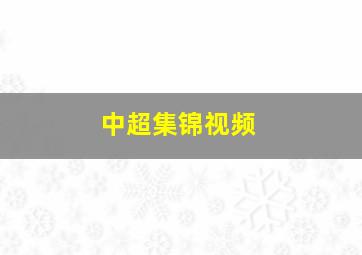 中超集锦视频