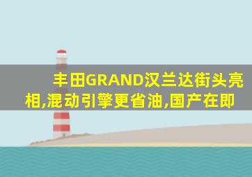 丰田GRAND汉兰达街头亮相,混动引擎更省油,国产在即