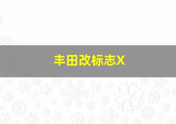 丰田改标志X