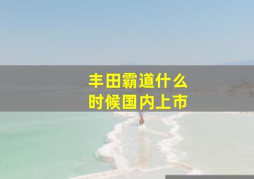 丰田霸道什么时候国内上市