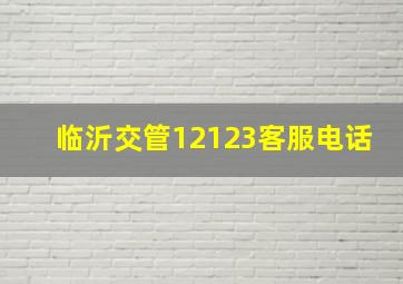 临沂交管12123客服电话