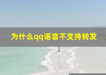 为什么qq语音不支持转发