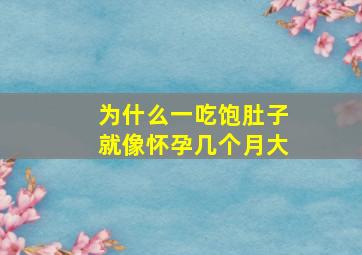 为什么一吃饱肚子就像怀孕几个月大