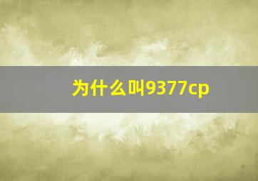 为什么叫9377cp