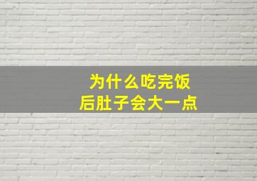 为什么吃完饭后肚子会大一点