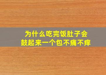 为什么吃完饭肚子会鼓起来一个包不痛不痒