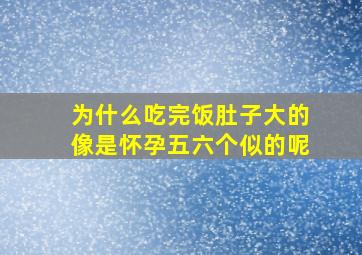 为什么吃完饭肚子大的像是怀孕五六个似的呢