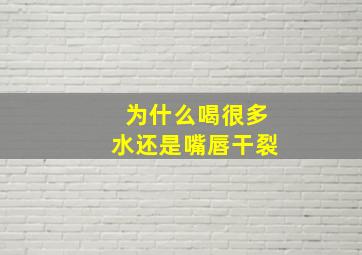 为什么喝很多水还是嘴唇干裂