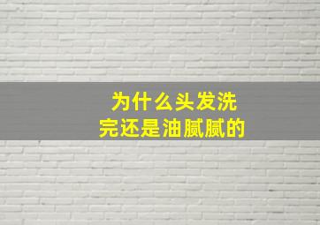 为什么头发洗完还是油腻腻的