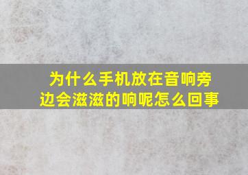 为什么手机放在音响旁边会滋滋的响呢怎么回事