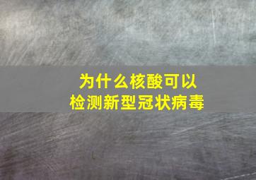 为什么核酸可以检测新型冠状病毒