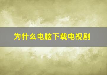 为什么电脑下载电视剧