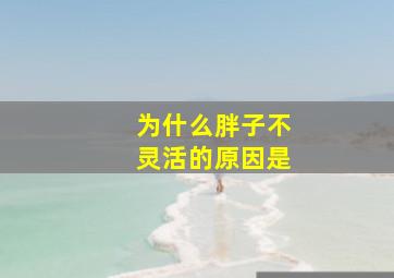 为什么胖子不灵活的原因是