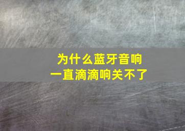 为什么蓝牙音响一直滴滴响关不了