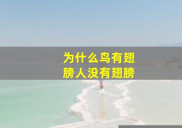 为什么鸟有翅膀人没有翅膀