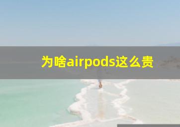 为啥airpods这么贵