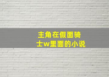 主角在假面骑士w里面的小说