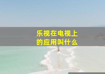 乐视在电视上的应用叫什么