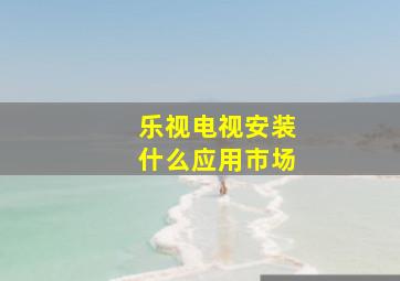 乐视电视安装什么应用市场