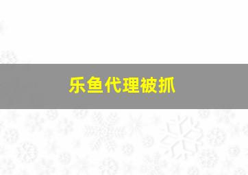 乐鱼代理被抓