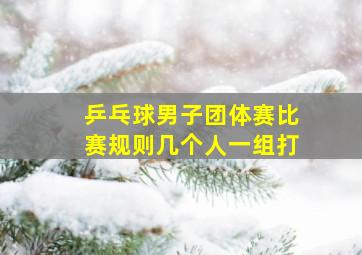 乒乓球男子团体赛比赛规则几个人一组打