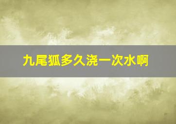 九尾狐多久浇一次水啊